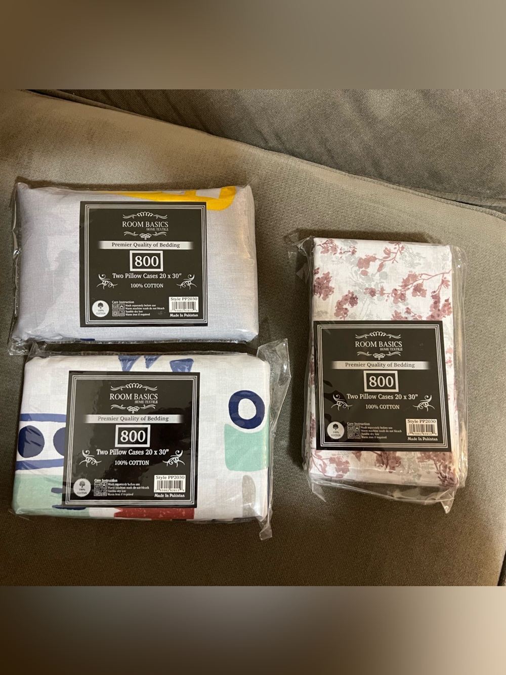 800-Threadcount Cotton 20*30 Pillowcase Set - only 6 pillowcases.